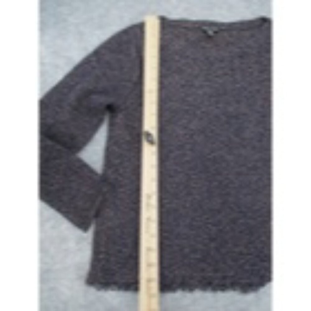 Eileen Fisher Womens Sweater Small Fringe Hem Bateau Neckline Multi Color Wool - Picture 8 of 16